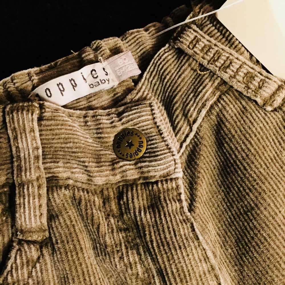 Tan corduroy pants; size 80 (12-8mo) - Picture 2 of 3